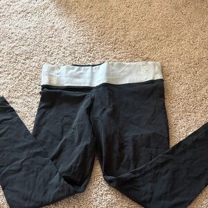 Women’s ' Black Leggings with Silver Waistband